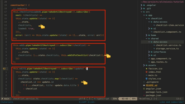 how state signal should be updated in response to any source stream emitting