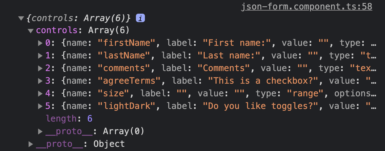 JSON data being logged out to console