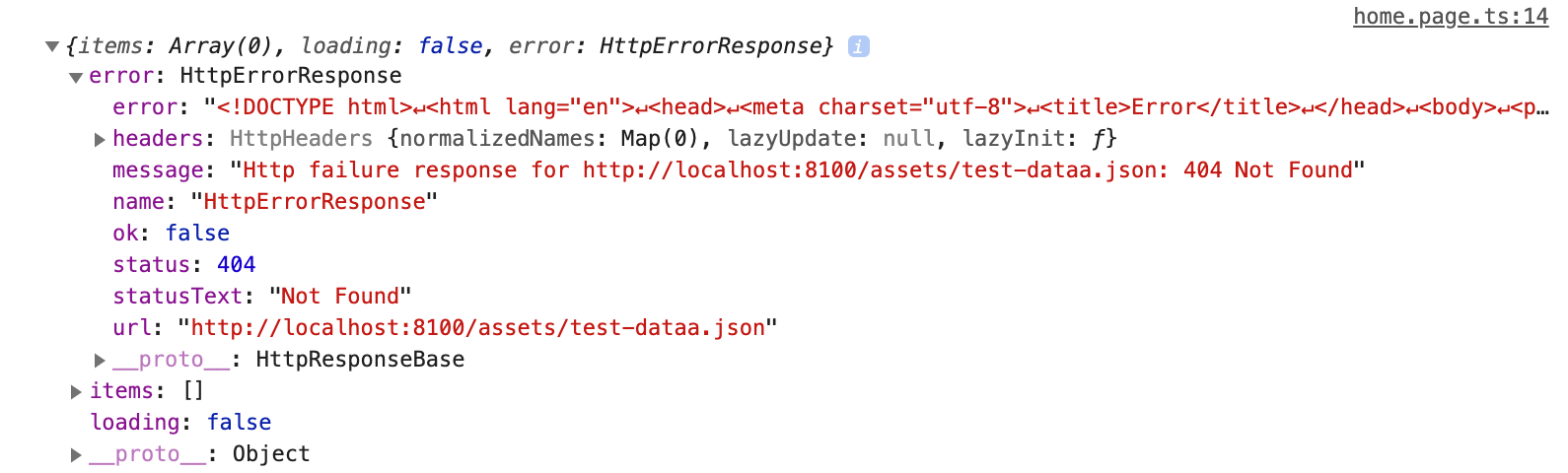 showing unsuccessful ngrx data load