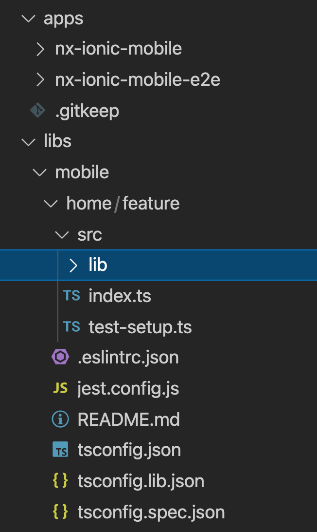 Folder structure for generated Nx library
