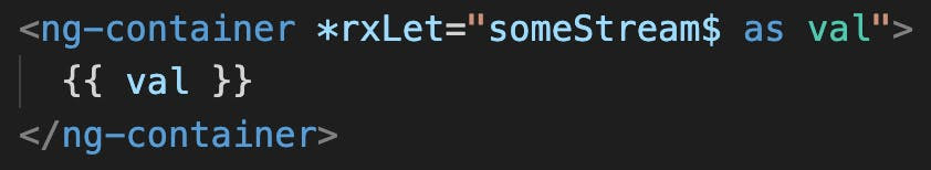 rxLet directive