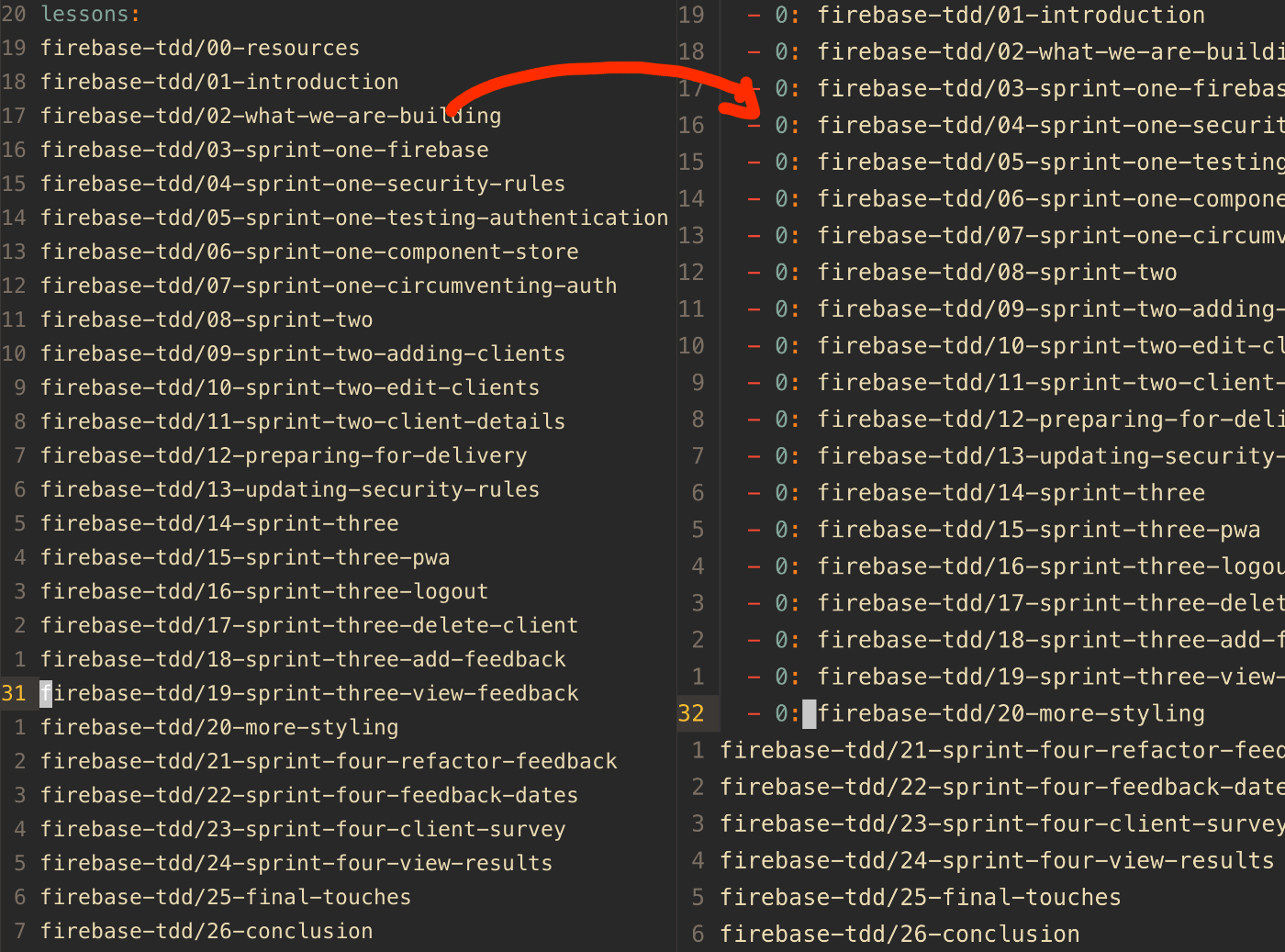 Editing data in vim