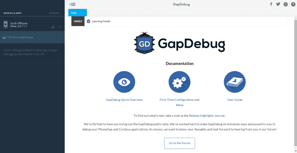 Gap Debug Screenshot