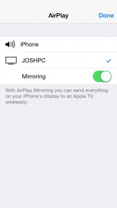 AirPlay Mirroring