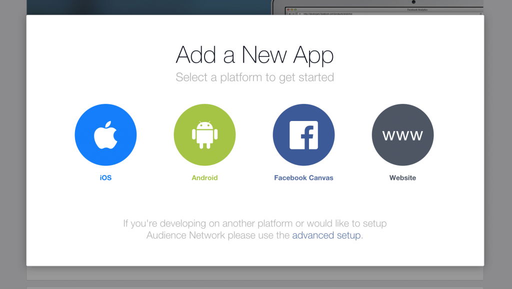 Facebook Add New App
