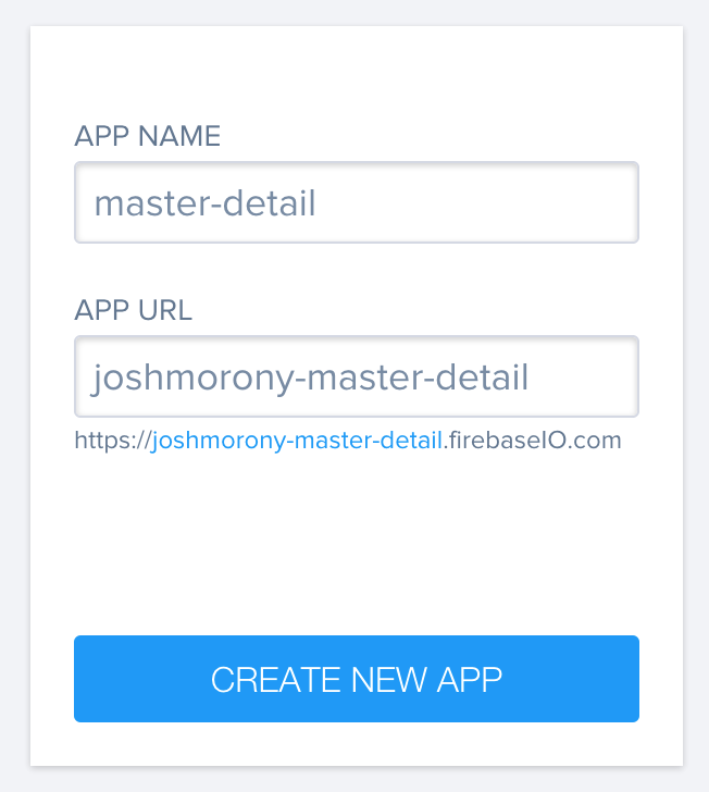 Firebase Create new App