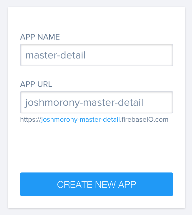 URL приложения что это. Create New application. Master detail компонент.