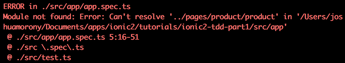 Testing Screenshot