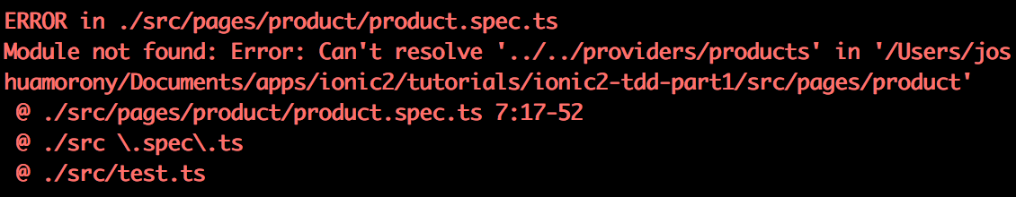 Testing Screenshot