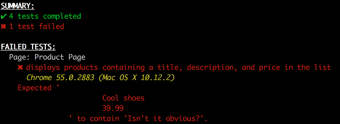 Testing Screenshot