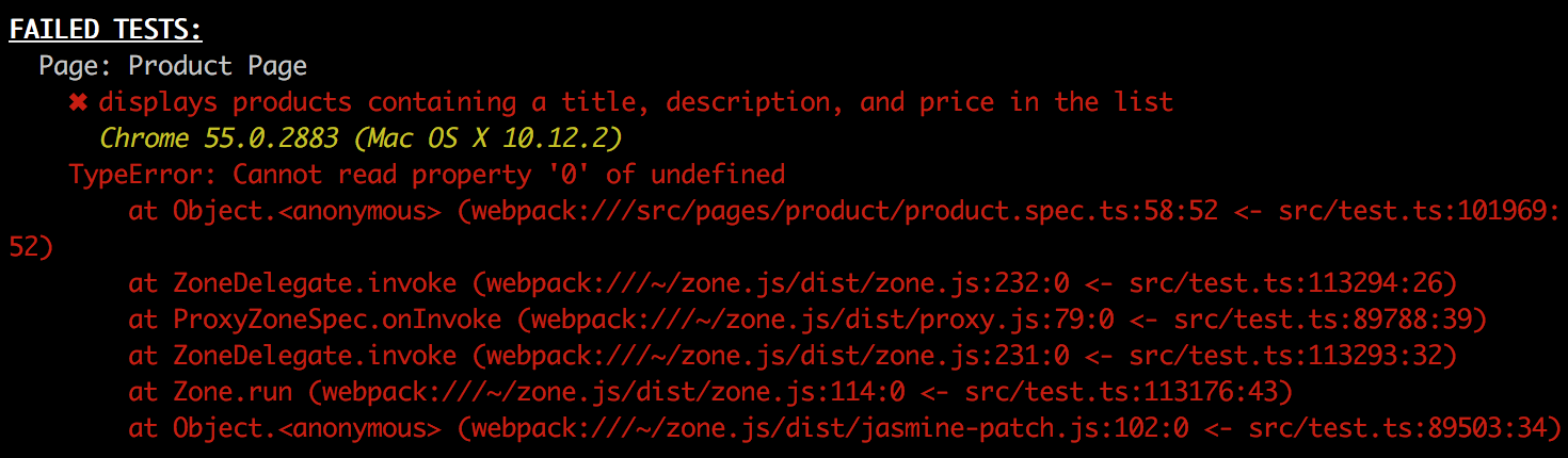 Failing Unit Test