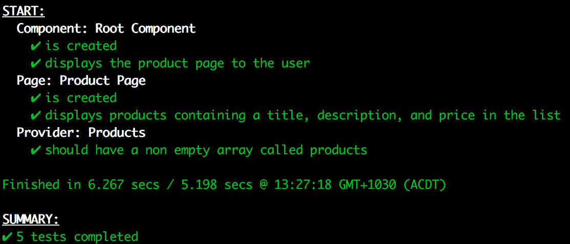 Passing Unit Test