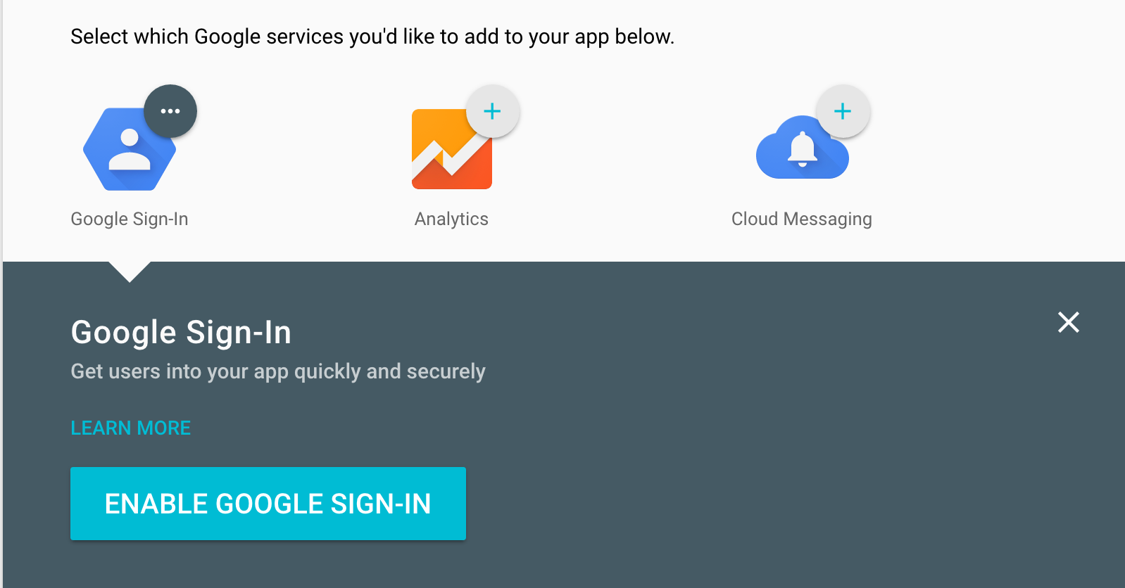 Enable Google Sign-In