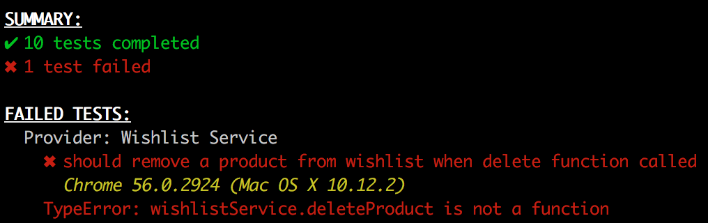Failing Test: Missing function