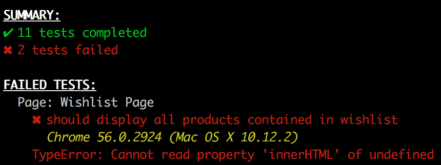 Failing Test: Missing Template Item