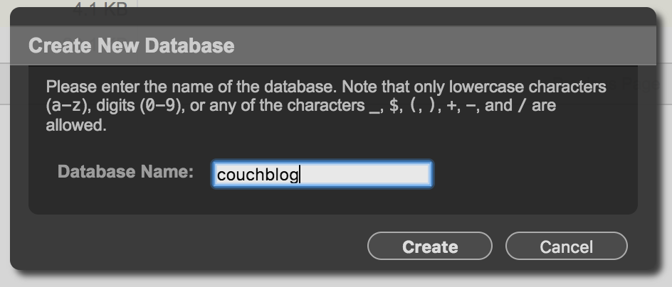 Create CouchDB Database