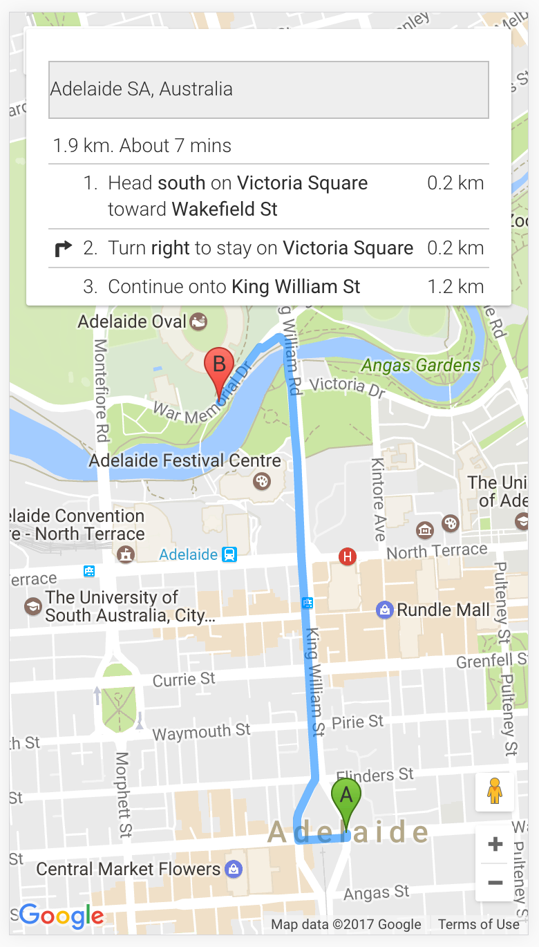 Google Maps Directions Service