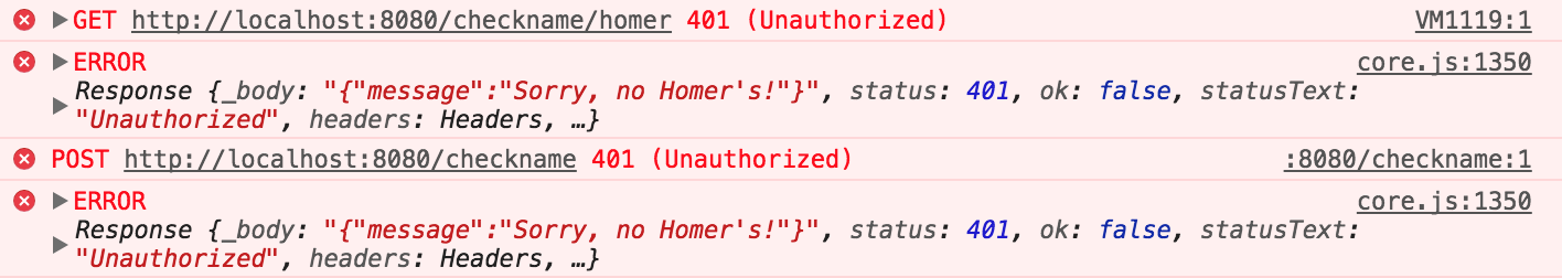 NodeJS 401 Error