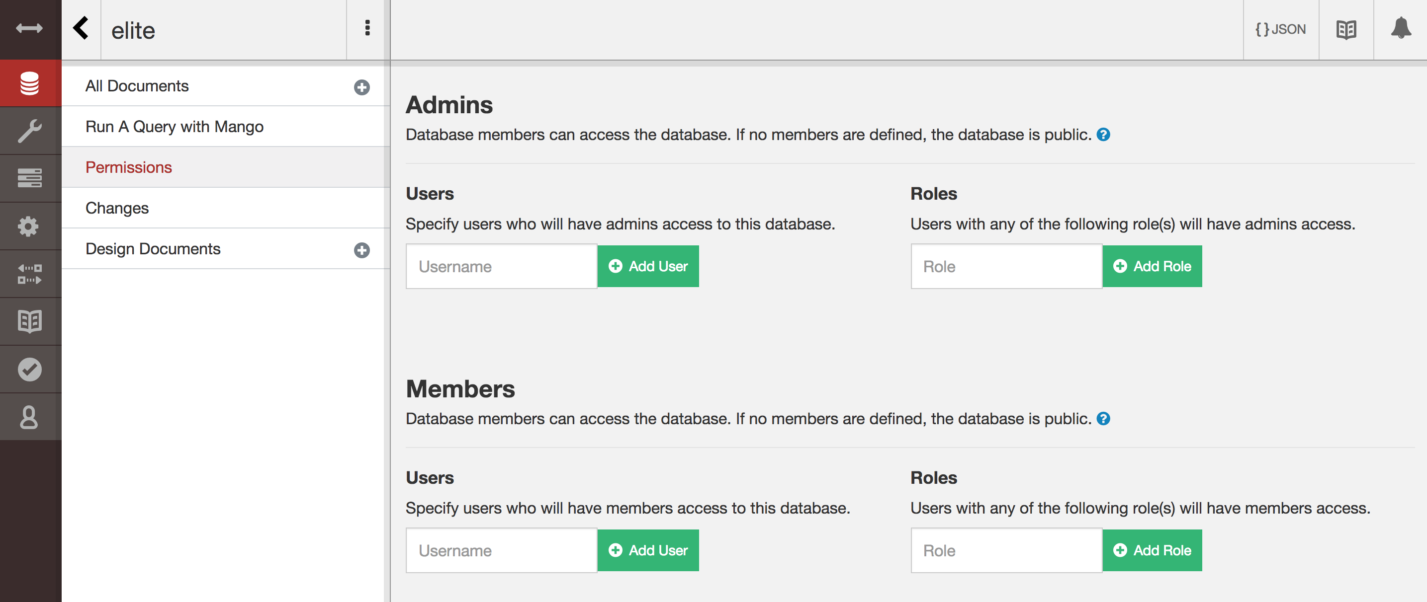 CouchDB Database Permissions