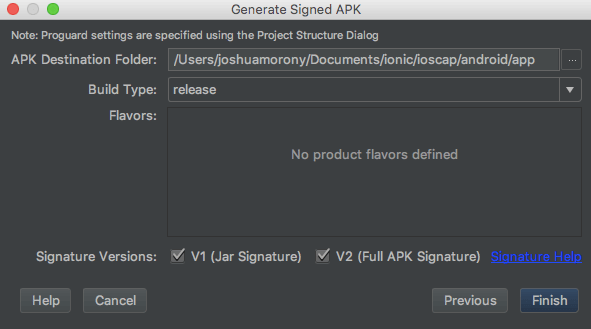 Android Studio Sign Screen