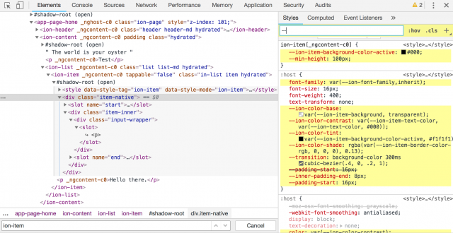 Shadow DOM Usage in Ionic Web Components | Josh Morony