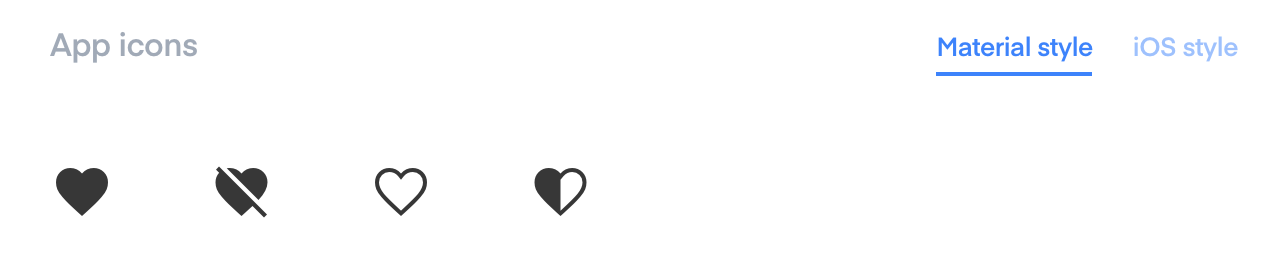 Ionicon Heart Icons